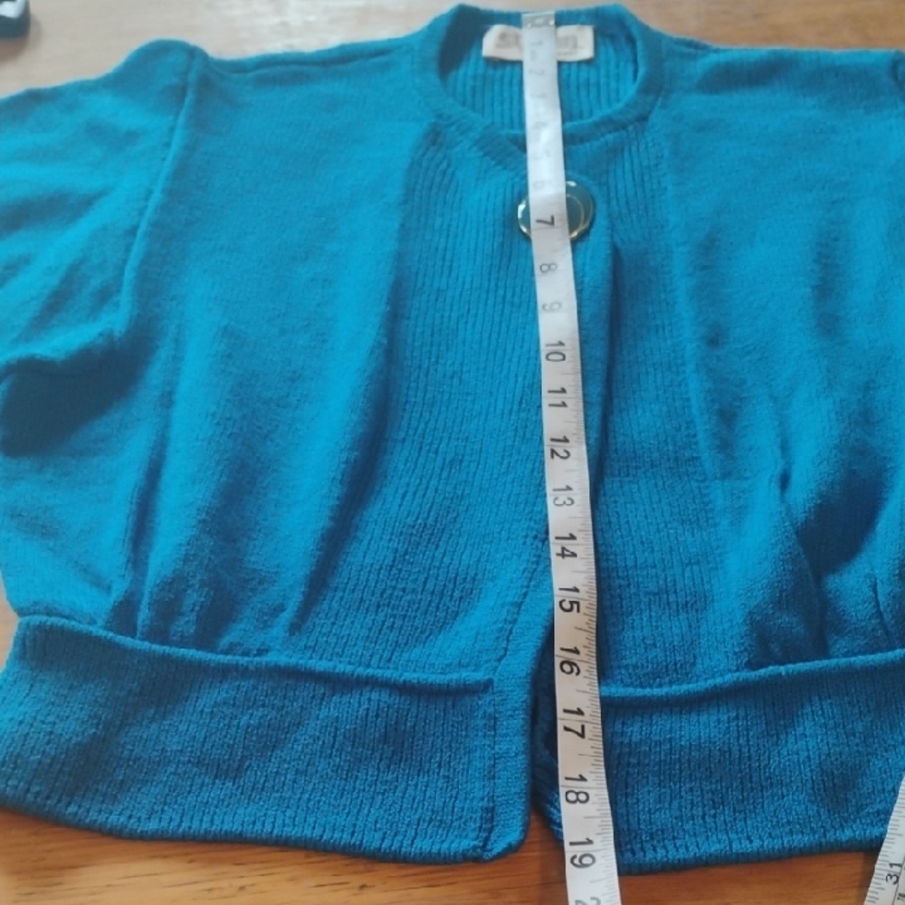 St. John By Marie Grey Vintage Blue Cardigan. See Measurements For Your Fit. - Picture 8 of 12